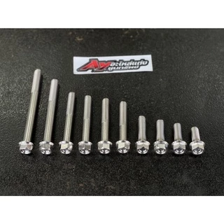 น็อตเลสเบอร์14(M10) 10x25-10x110 สแตนเลสแท้ หัวเหลี่ยมกลึงมือ งานเฮงสกรู(ราคาต่อ1ตัว)