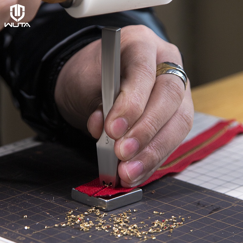 Wuta ใหม่ ชุดเครื่องมือถอดฟัน ซิป สเตนเลส 3# 5# สําหรับซ่อมแซมเครื่องหนัง DIY