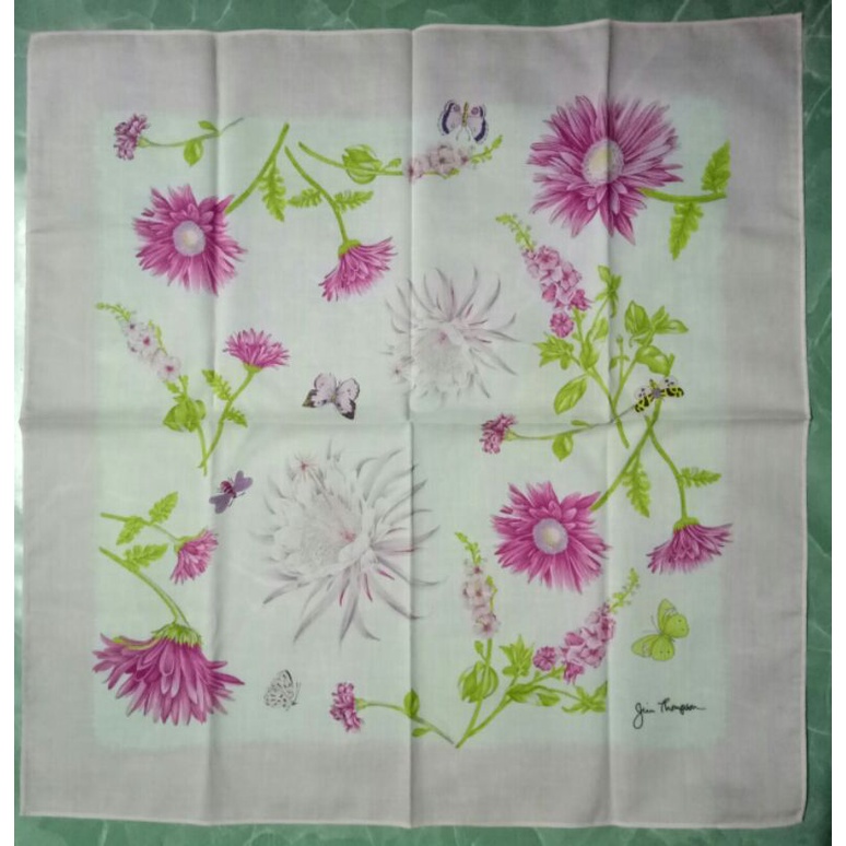 Napkin Cotton ผ้าเช็ดหน้า พิมพ์ลายดอกไม้