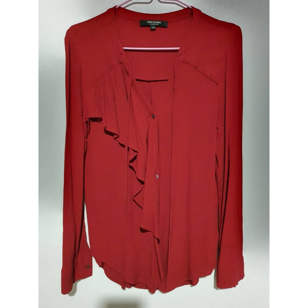 เสื้อใส่ทำงานผู้หญิง ยี่ห้อ CPS แท้!! [มือ2ใส่เอง] สีแดง  ไซซ์ XS  สภาพตามรูป ดูก่อนสั่งซื้อ เหมาะกับ