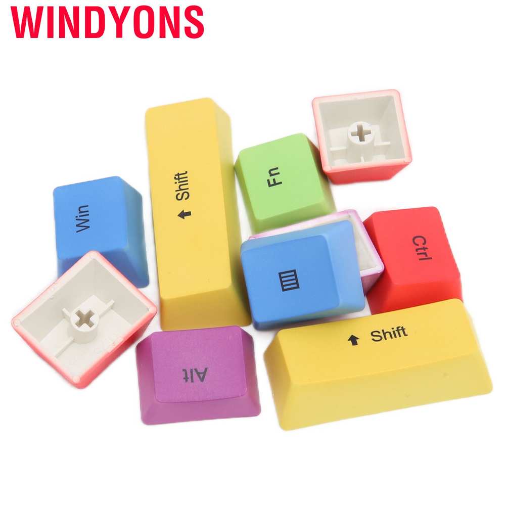Windyons ฝาครอบคีย์บอร์ด Pbt กันน้ําหลายสีสันสําหรับแป้นพิมพ์ #8
