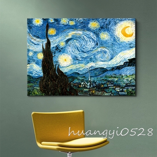 ผ้าใบจิตรกรรมภาพวาดสไตล์นอร์ดิกโลกที่มีชื่อเสียง Van Gogh Starry Sky บทคัดย่อจิตรกรรมภาพวาดงานศิลปะตกแต่งบ้านตกแต่งโปสเตอร์ห้องนั่งเล่นตกแต่งฝาผนัง Unframed