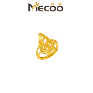 [Mecoo] แหวนทองเทียม รูปนกฟินิกซ์ ฉลุลายนกยูง เครื่องประดับ สําหรับผู้หญิง