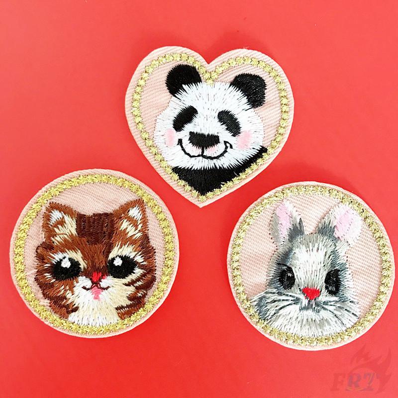 ☸ Pink Animals Patch ☸ 1Pc Cute Panda / Cat / Rabbit Diy Sew on Iron on Patch