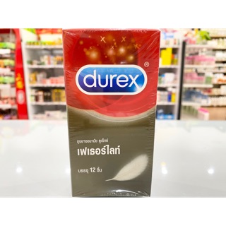 Durex Fetherlite ถุงยางอนามัย ดูเร็กซ์ เฟเธอร์ไลท์ แพคมิดชิด ไม่ระบุสินค้าหน้ากล่อง