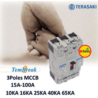 Terasaki MCCB 15-100A 15A 20A 30A 40A 50A 60A 75A 100A 10KA 16KA 25KA 40KA 65KA 3 เสา TEMBREAK 2