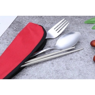 Portable cutlery set ชุดช้อนซ้อมพร้อมกระเป๋าพกพา