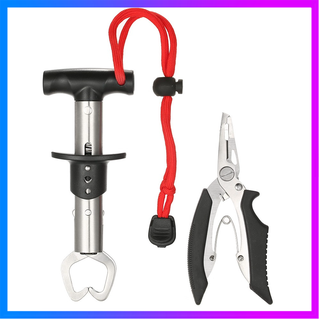 Lixada Multifunctional T Handle Stainless Steel Fish Lip Gripper Grip Pliers