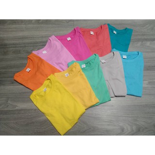 เสื้อยืดเด็ก เสื้อเด็ก เสื้อยืดสีพื้น ผ้าCotton 100% ใส่สบาย ราคาถูก