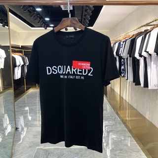 Dsquared เสื้อยืดคอกลม แขนสั้น พิมพ์ลายโลโก้ สําหรับผู้ชาย 2021