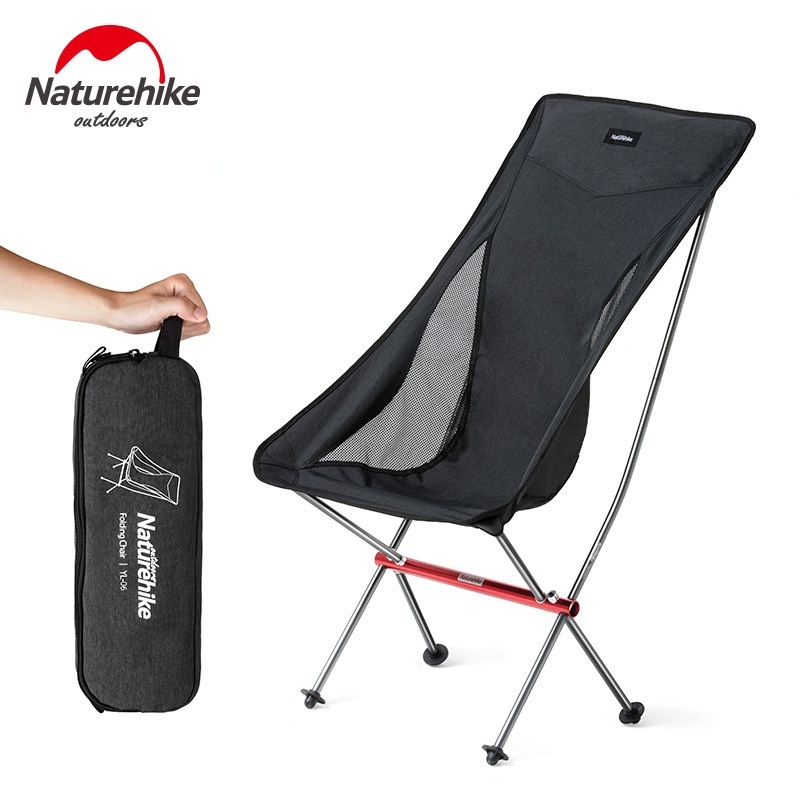 Naturehike เก้าอี้แคมป์ปิ้ง แบบพกพา Ultralight Camping เก้าอี้พับกลางแจ้งตกปลาเก้าอี้อลูมิเนียมปิกนิกชายหาดเก้าอี้