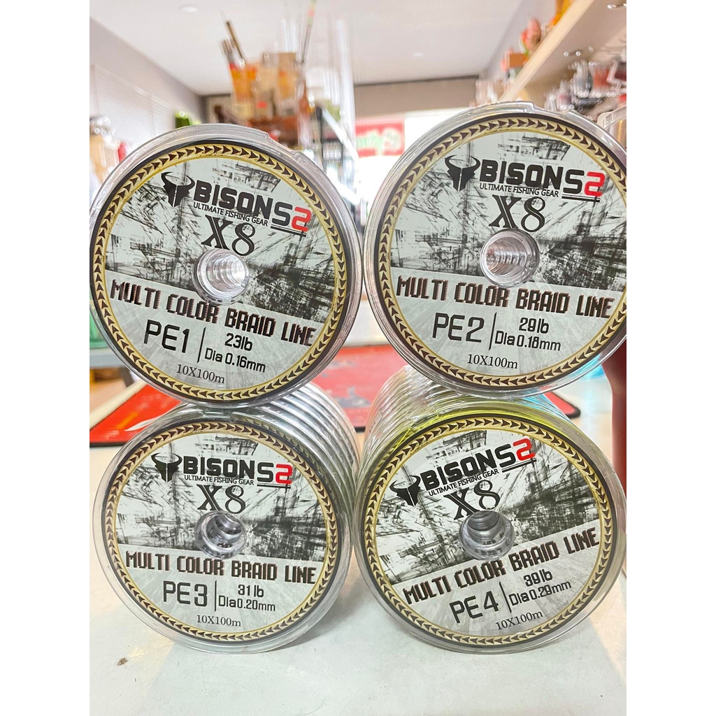 สาย PE Bison S2 ถัก8 ความยาว 100 เมตร