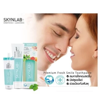 ส่งฟรี/มีไลฟ์ SKYNLAB Premium Fresh Smile Toothpaste Skynlab ชุดยาสีฟันเฟรชสไมล์