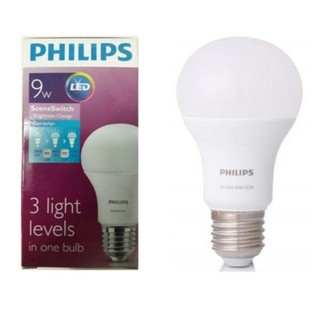 Philips หลอดไฟฟิลิปส์ LED Bulb Scene Switch Dim Tone 9W แสงขาว