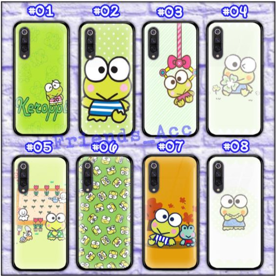 XIAOMI MI 8, MI 8 SE, MI 9 PREMIUM CASE CASING GLASS KEROPPI MOTIF