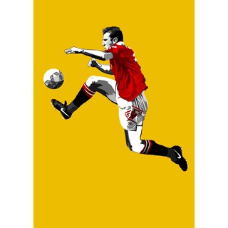 เอริก ก็องโตนา Eric Cantona Manchester United MUFC แมนเชสเตอร์ยูไนเต็ด แมนยู Poster โปสเตอร์ รูปภาพ Red Devils ฟุตบอล