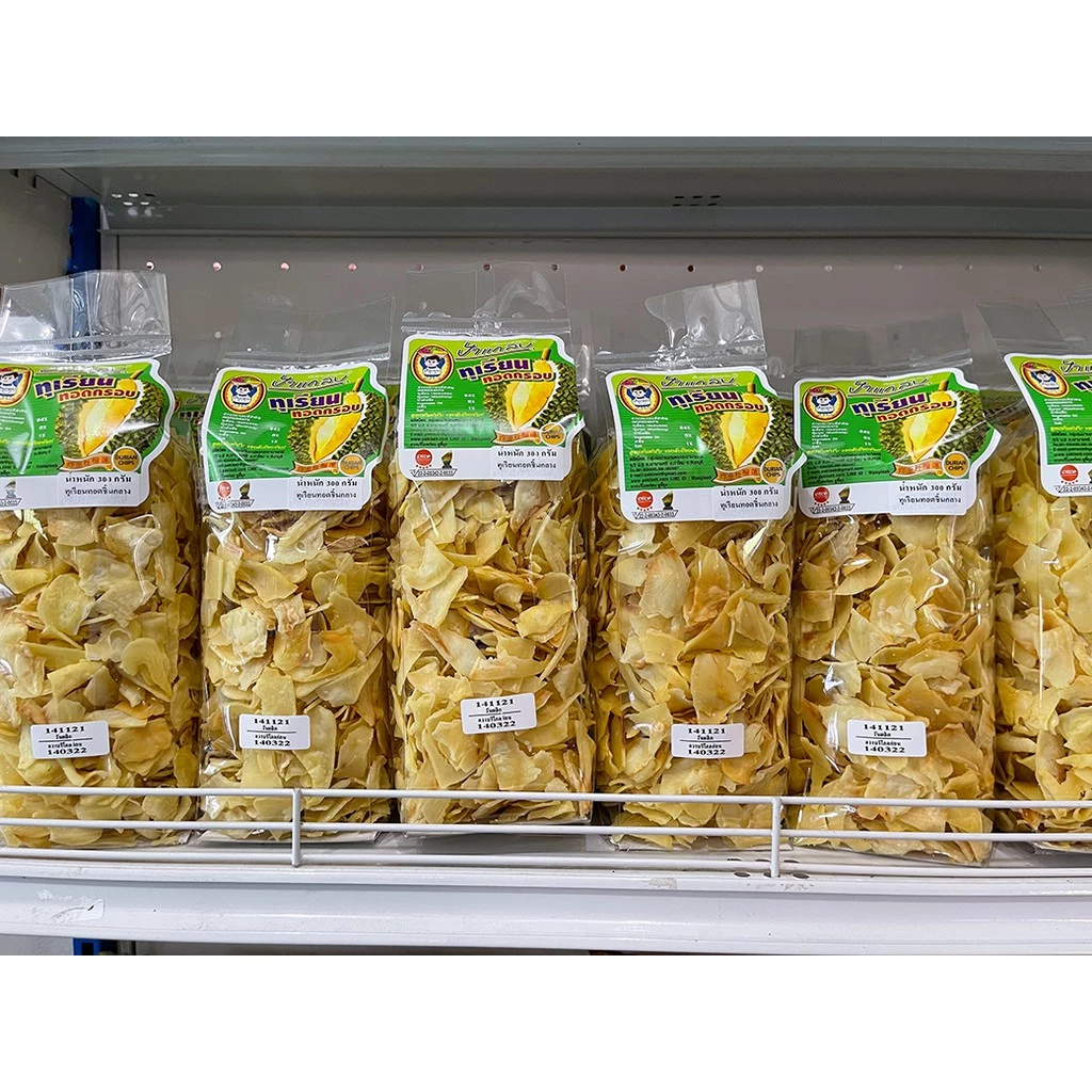 ทุเรียนทอด นน. 300g (ชิ้นกลาง)  ตราป้าแกลบ ของดีเมืองจันท์ กรอบ ผลิตใหม่ๆ การันตีคุณภาพ รับประกันความอร่อย thumbnail 6