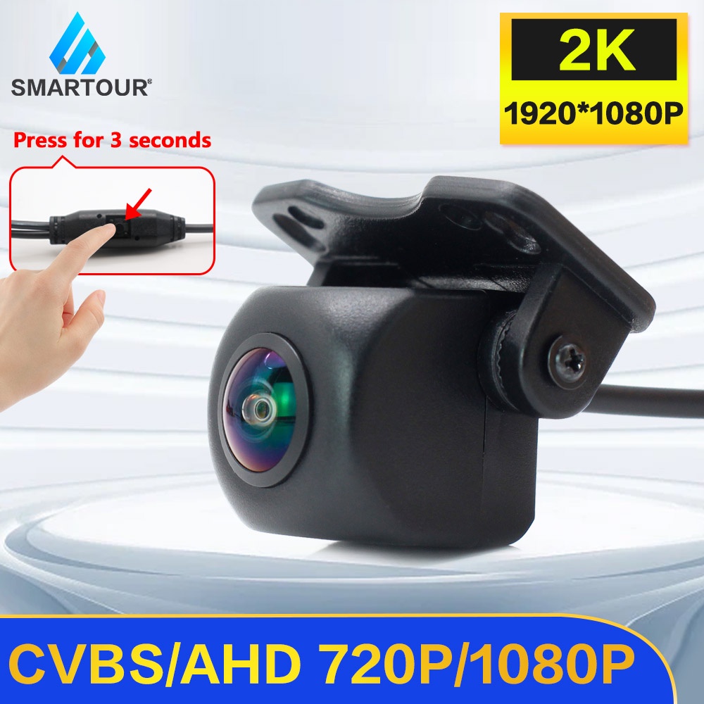 Smartour 2K AHD 1920x1080P HD Night Vision รถด้านหลังย้อนกลับกล้อง 4 ฟังก์ชั่นรองรับ CCD AHD 1080P 7