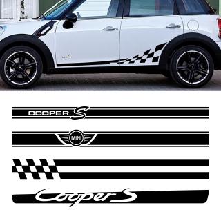 สติกเกอร์รูปลอก ติดด้านข้างประตูรถยนต์ อุปกรณ์เสริม สําหรับ MINI Cooper Clubman Counrtyman F54 F55 F60 R55 R56 R60 2 ชิ้น​