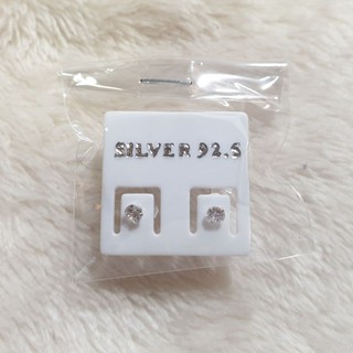 ต่างหูเพชรเงินแท้ silver 92.5