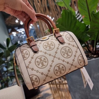 พร้อมส่ง‼️TORY BURCH T MONOGRAM MINI EMBOSSED WINE BUCKET BAG 🌷✨outlet‼️