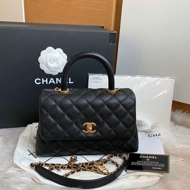 Unused‼️ Chanel coco 9.5 caviar black holo27 ออก shop ไทย ค่ะ  สภาพใหม่ ลองสะพาย 1 ครั้งที่ shop แล้วเก็บอย่างเดียว