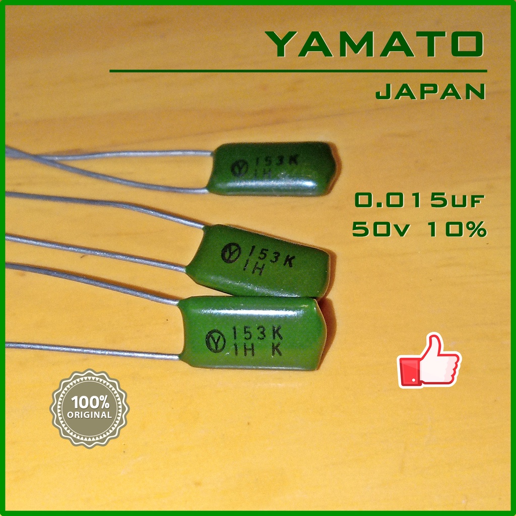 NOS Capacitor ชนิด ไมล่า ( Mylar )  ยี้ห้อ YAMATO 0.015uf , 0.0033uf , 0.0015uf  made in  JAPAN ( Ca