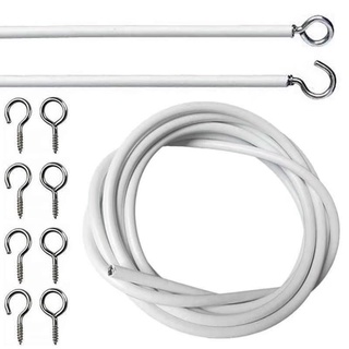 ลวดขึงม่าน+ ตะขอเกี่ยว ลวดสปริง ลวดอเนกประสงค์ราคาถุก ตัดตาม…