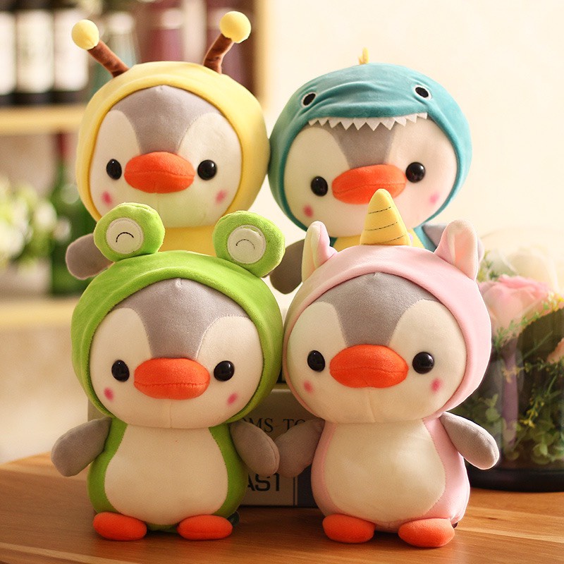 Soft Cosplay Penguin Teddy Bear Small Size 25 cm Super Quality