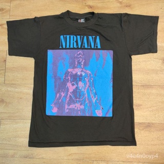 เสื้อยืดผ้าฝ้ายNIRVANA SLIVER  ลายเสื้อวง ลายเสื้อทัวร์ เสื้อวงเนอร์วาน่าnew ItgTL XL  XXL 3XL