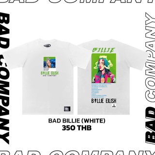 เสื้อยืดผ้าฝ้ายพิมพ์ลาย [LEEE]Badcompany เสื้อยืดสกรีนลาย "Billieการ์ตูน" คอกลม