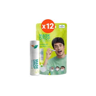 Peppermint Field Mask Drop Fresh Mint Scent เป๊ปเปอร์มิ้นท์ ฟิลด์ แมสก์ ดรอป กลิ่นเฟรชมิ้นท์ 3 CC จำนวน 12 ชิ้น