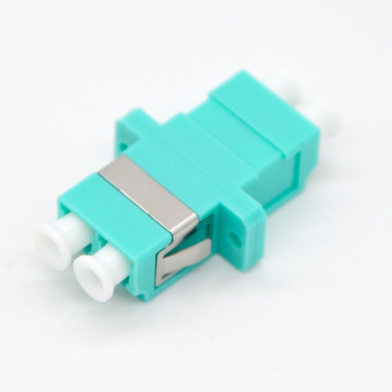 100pcs New Optic Fiber Adapter Connector LC OM3 Single Mode Fiber Optic Coupler Flange Connector Fre