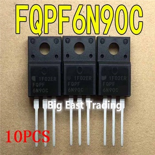 มอสเฟต FQPF6N90C 6N90C 900V N-channel power TO-220F รับประกันคุณภาพ 10 ชิ้น