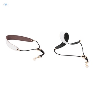 Saxophone Neck Strap, Alto Sax Neck Strap, Neck Band, White+Brown