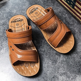 Summer Mens Vietnam Beach รองเท้าแตะ Breathable Soft-soled รองเท้าแตะ มีขนาดเล็กกว่าสองขนาด