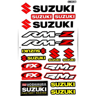 Suzuki สีดำ สติกเกอร์ชุดแต่ง รถมอเตอร์ไซค์ บิ๊กไบค์ รถยนต์ เนื้อPVC เคลือบเงา กันน้ำ กันแดด คุณภาพดี