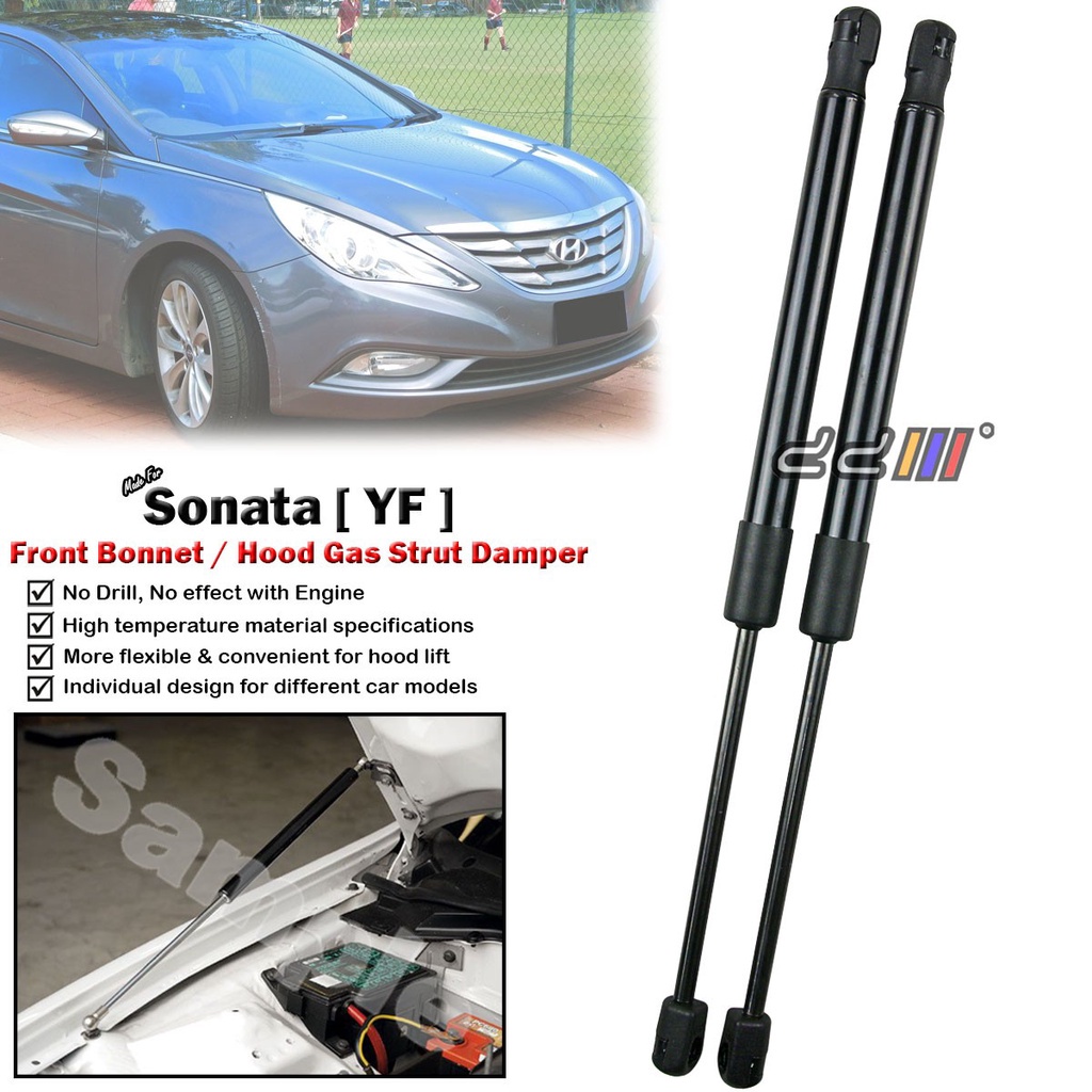 โช้คอัพฝากระโปรงหน้าสําหรับ Hyundai Sonata i45 YF 2010-2014