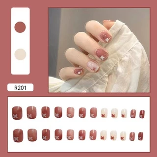 ⚠️พร้อมส่ง⚠️เล็บปลอม สไตล์โมเดิร์น ใช้งานง่าย 24 ชิ้น