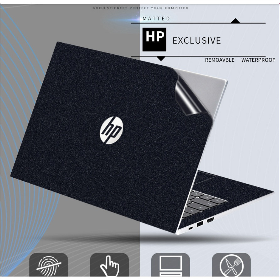 สติ๊กเกอร์แล็ปท็อป HP Matte เงินสีดําด้านผิว 14 15.6 13 นิ้วเคส HP Pavilion Victus 11-E010AU 14-AQ 1