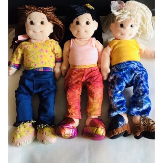 ตุ๊กตา เด็กผู้หญิง 3 ตัว มือสอง พร้อมเสื้อผ้าครบทุกตัว ถอดซักเครื่องได้ น่ารักสดใส ใช้เล่นเสริมจินตนาการ บทบาทสมมุติได้🐣