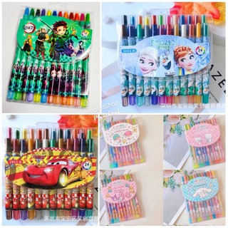 Bobestshop สีเทียนหมุนได้ ไม่ต้องเหลา Crayon Rolling จำนวน 12 สี