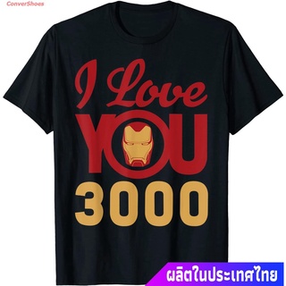 เสื้อยืดลำลอง Marvel Avengers Endgame Iron Man I Love You 3000 Helmet Logo T-Shirt Popular T-shirts