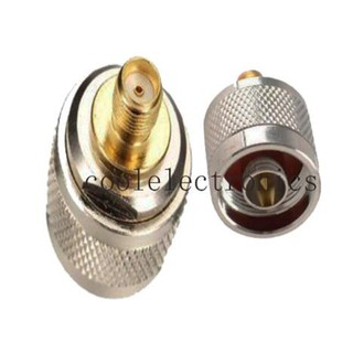 SMA Female to N male RF Coax อะแดปเตอร์เชื่อมต่อ 2 ชิ้น