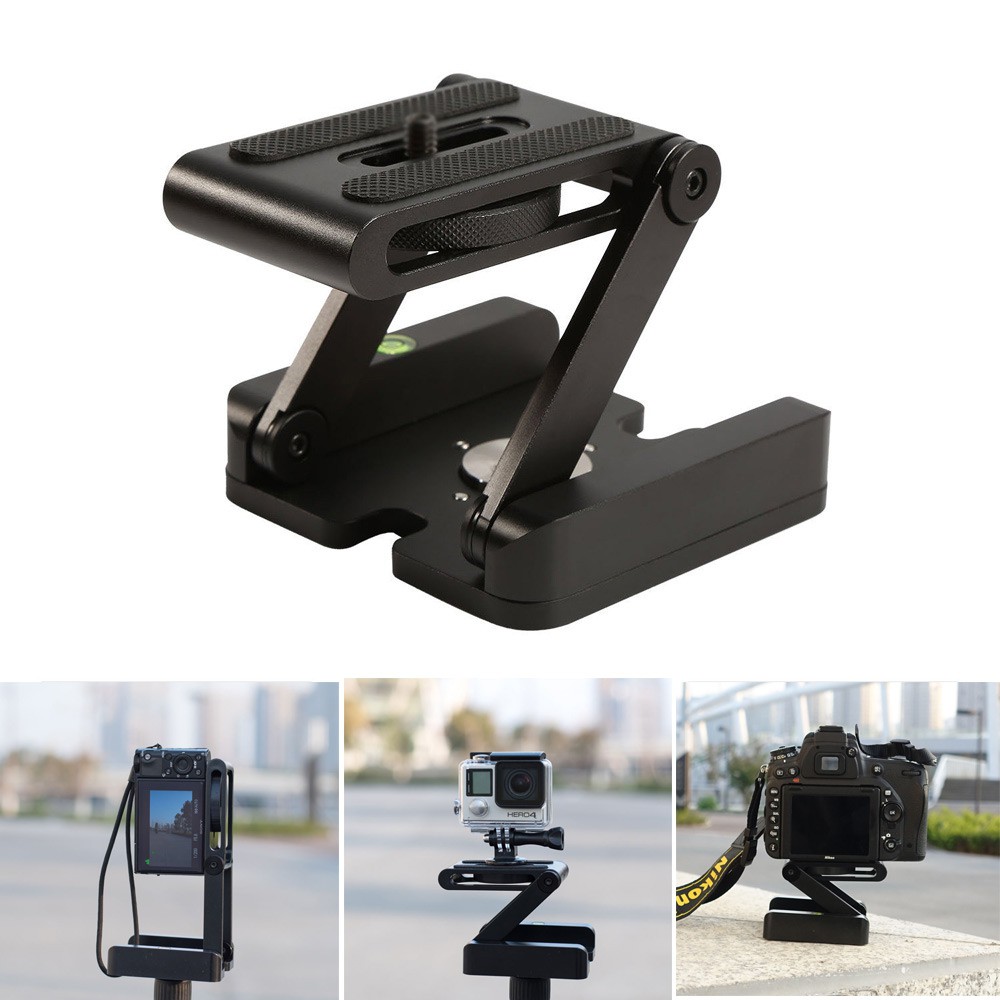กล้อง Flex ขาตั้งกล้อง Z Pan พับเอียงวงเล็บหัว Solution ขาตั้งถ่ายภาพ
