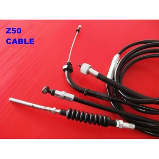 HONDA MONKEY Z50 BRAKE &amp; THROTTLE &amp; CLUTCH &amp; SPEEDOMETER CABLE 4 SET // สายเบรก สายคันเร่ง สายคลัทช์ สายไมล์ มอเตอร์ไซค์