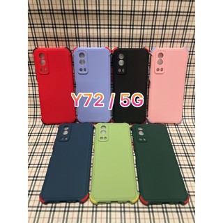 T1X(พร้​อมส่งในไทย)เคสTPU​นิ่ม​สี​พื้น​ปุ่ม​สีVivo T1X/Y33T/Y21T/Y21 2021/Y33S/V21 5G/Y52 5G/Y72 5G/Y31 2021