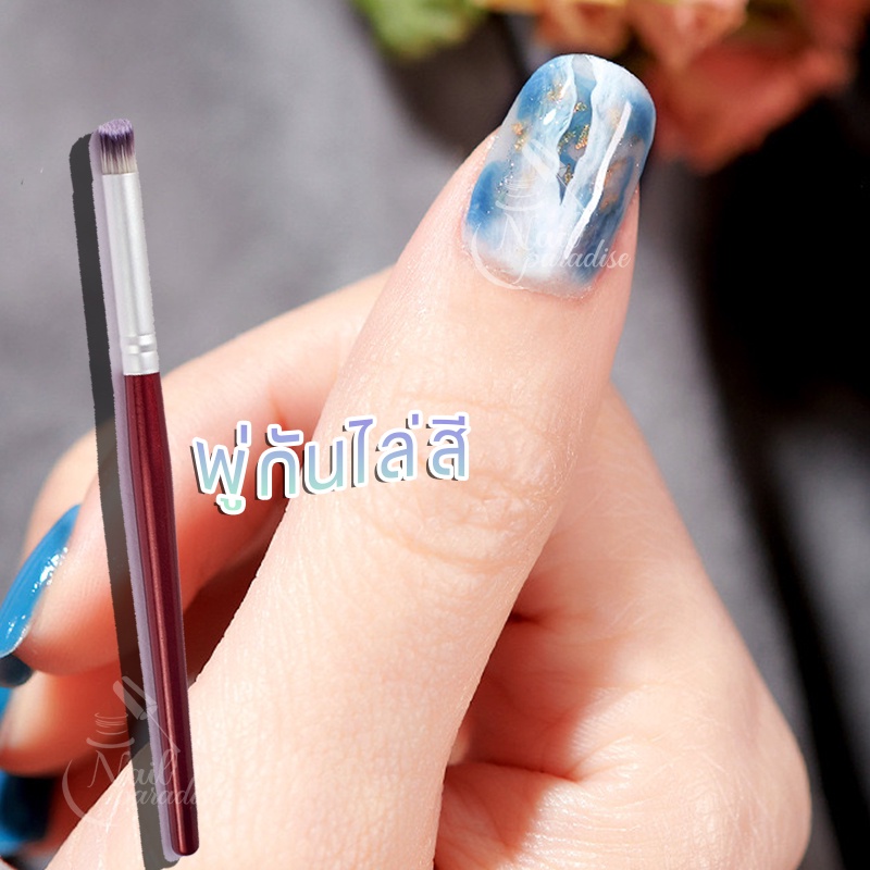 พร้อมส่งทุกวัน brush พู่กันไล่สี ใช้ไล่สีปลายเล็บ ใช้ได้ทั้งสีพื้นและสีกากเพชร กลิตเตอร์ หัวแปรงกลม ตัดเฉียง ใช้งานง่าย - รูปที่ 3