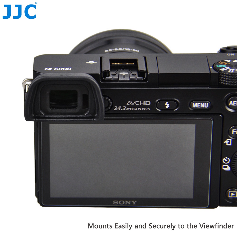JJC ES-EP10 ยางรองตาซิลิโคนอ่อนนุ่มสำหรับกล้อง Sony a6300 a6100 a6000 NEX6 NEX7 NEX-6 NEX-7, เปลี่ยน FDA-EP10 ช่องมองภาพยางรองตา