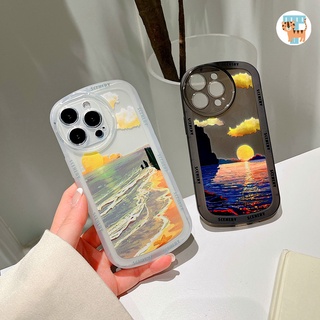 For iPhone 13 12 11 X Xs Max Xr 7 8 Plus Phone Case Sunrise And Sunset Soft Clear Silicone Cover Protective Back Cover